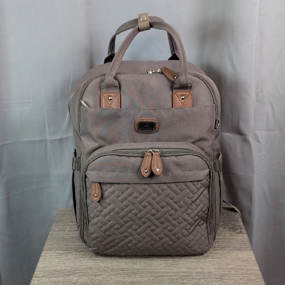Elegant Quilted Brown Baby Bag‎